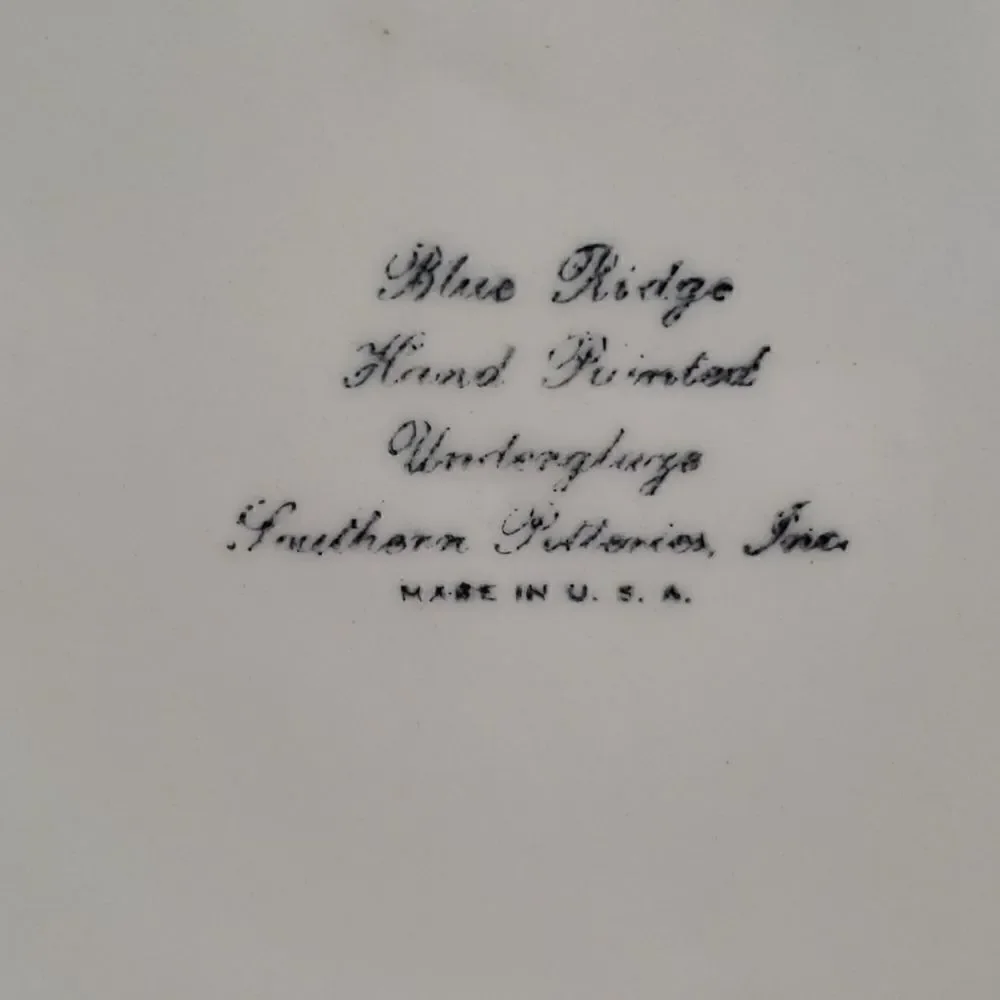Vintage Hand Printed Decor Plate